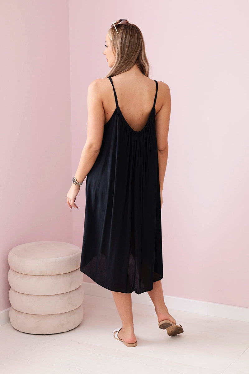 Рокля от вискоза с тънки презрамки 81541