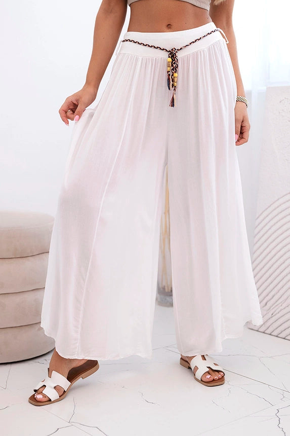 Дамски широк вискозен панталон 81733