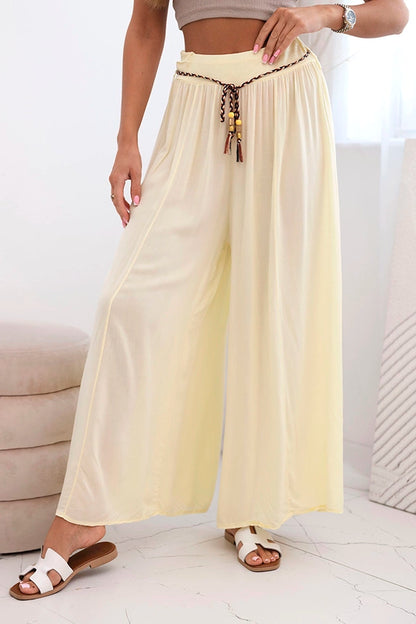 Дамски широк вискозен панталон 81733