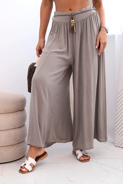 Дамски широк вискозен панталон 81733