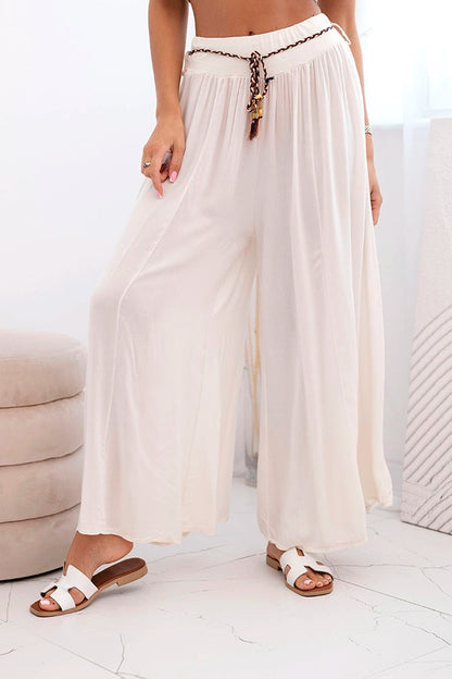 Дамски широк вискозен панталон 81733