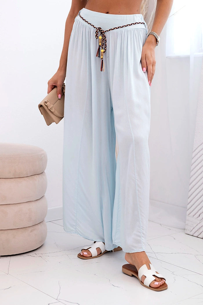 Дамски широк вискозен панталон 81733