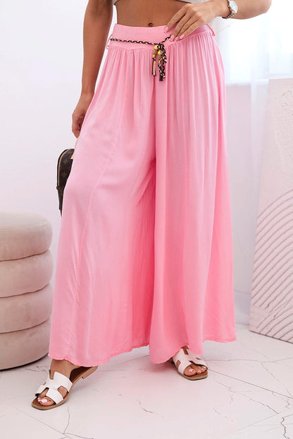 Дамски широк вискозен панталон 81733