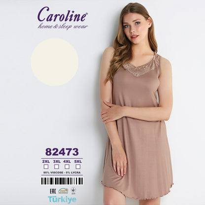 Къса макси нощница без ръкави 82473