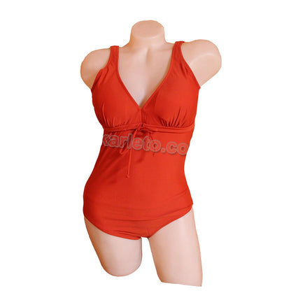 Цял бански с остро деколте 86025