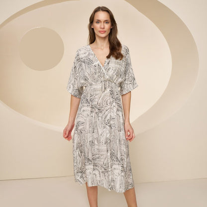 Дълга макси рокля с къс ръкав CE-8613