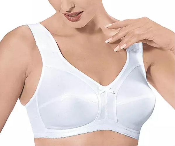 Сутиен с меки чаши без банели NATURANA 86136- бяло