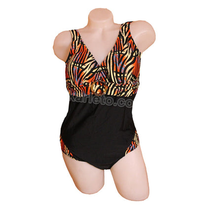 Цял бански с остро деколте 88121