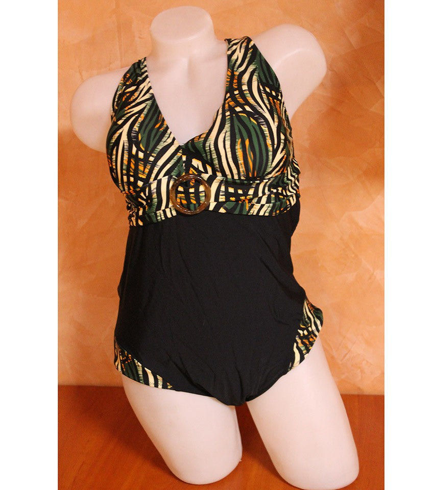 Цял бански с остро деколте 88121