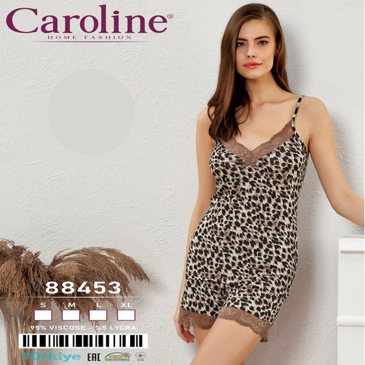 Пижама от корсаж с тънки презрамки и шорти 88453