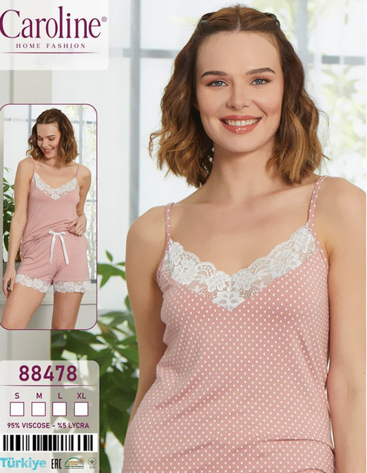 Пижама комплект корсаж с шорти от вискоза 88478