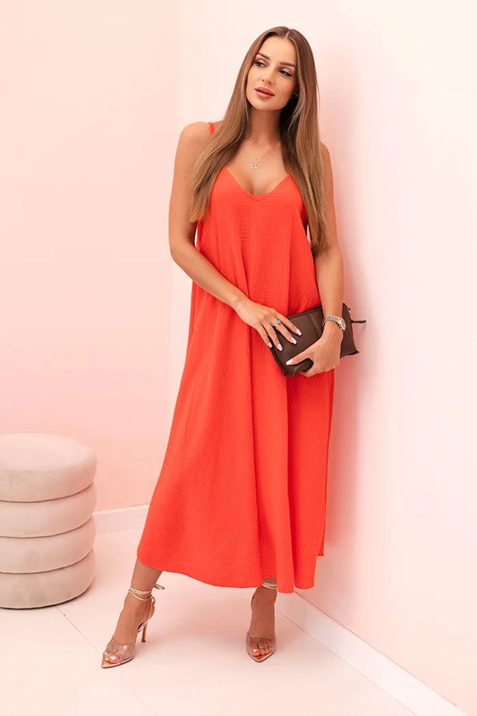 Памучна рокля с презрамки ART88534