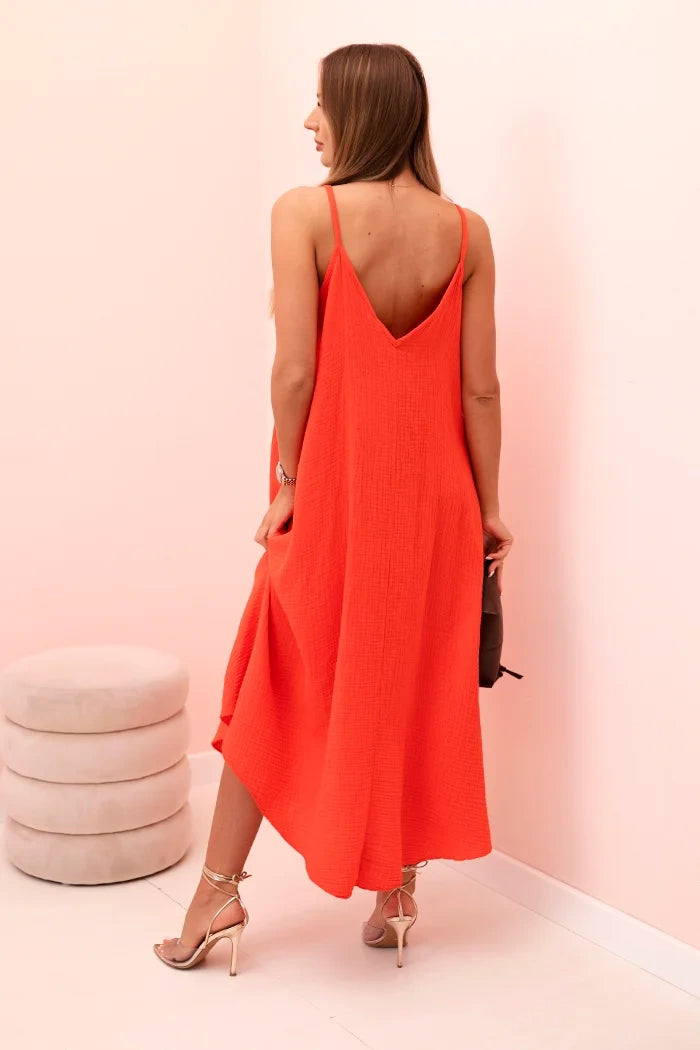 Памучна рокля с презрамки ART88534