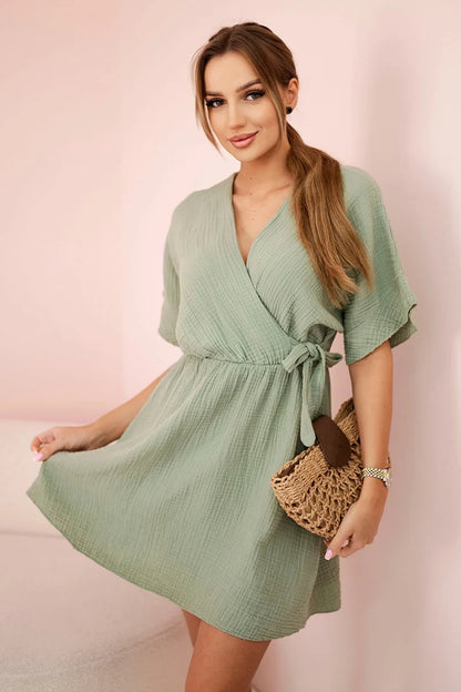 Вталена памучна рокля ART88540