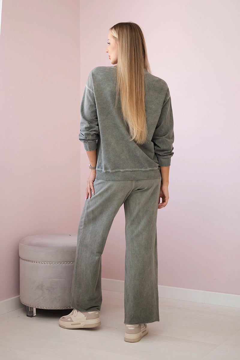 Памучен комплект от суитчер с панталони ART90041-1