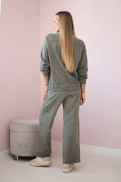 Памучен комплект от суитчер с панталони ART90041-1