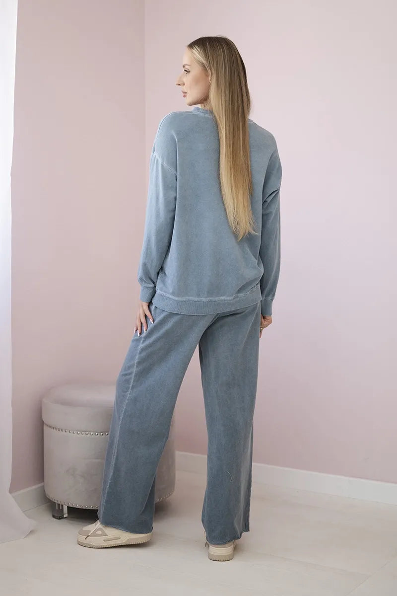 Памучен комплект от суитчер с панталони ART90041-1