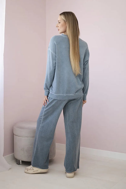 Памучен комплект от суитчер с панталони ART90041-1