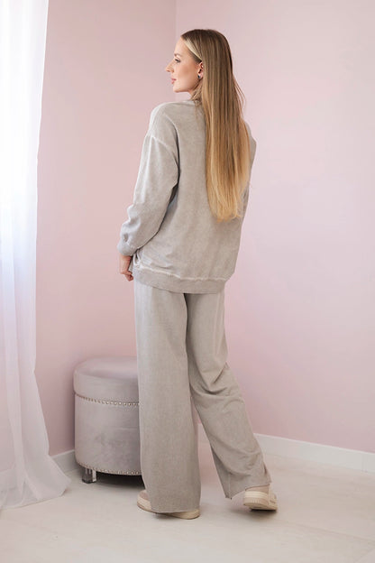 Памучен комплект от суитчер с панталони ART90041-1