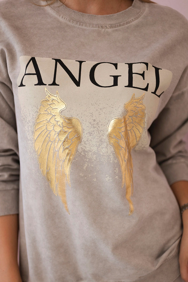 Памучен комплект от суитчер с панталони ART90041-1