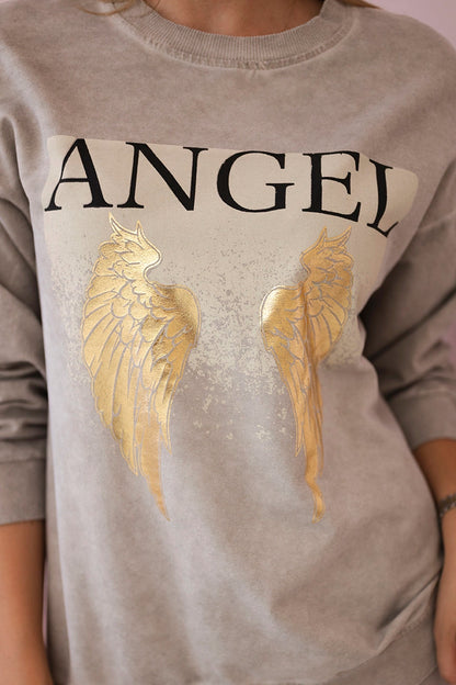 Памучен комплект от суитчер с панталони ART90041-1