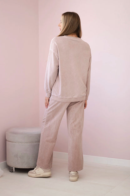 Памучен комплект от суитчер с панталони ART90041-1