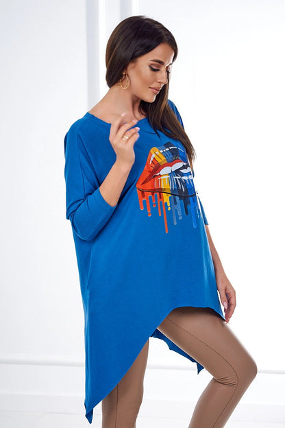 Овърсайз блуза с щампа 9006