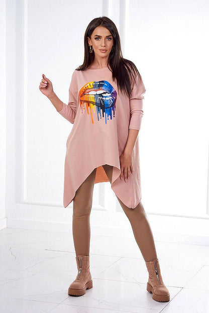 Овърсайз блуза с щампа 9006