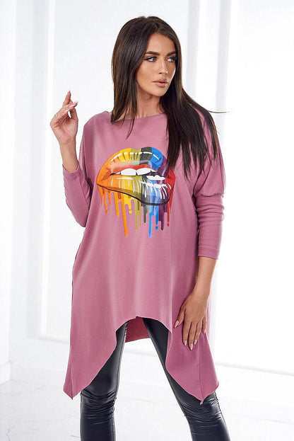 Овърсайз блуза с щампа 9006