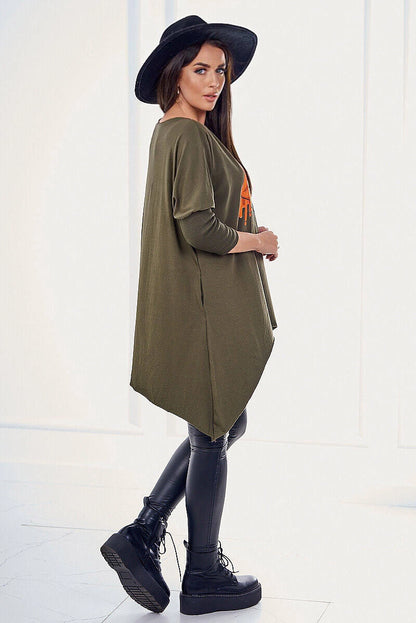 Овърсайз блуза с щампа 9006