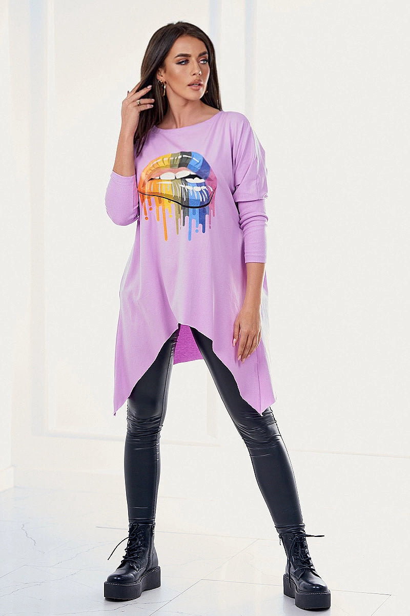 Овърсайз блуза с щампа 9006