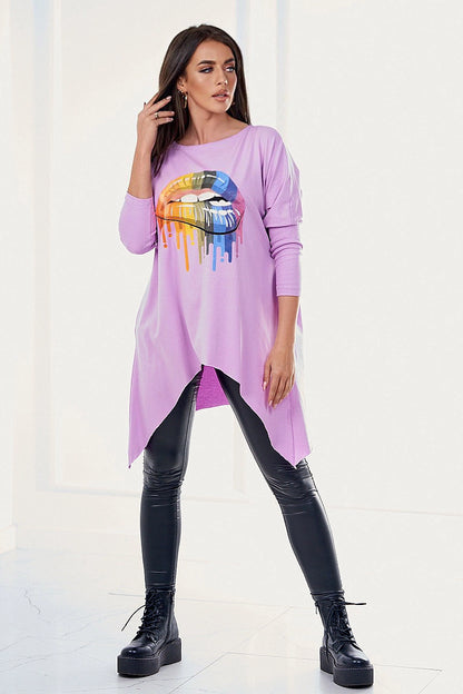 Овърсайз блуза с щампа 9006