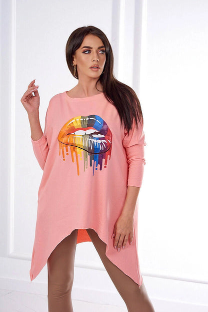 Овърсайз блуза с щампа 9006