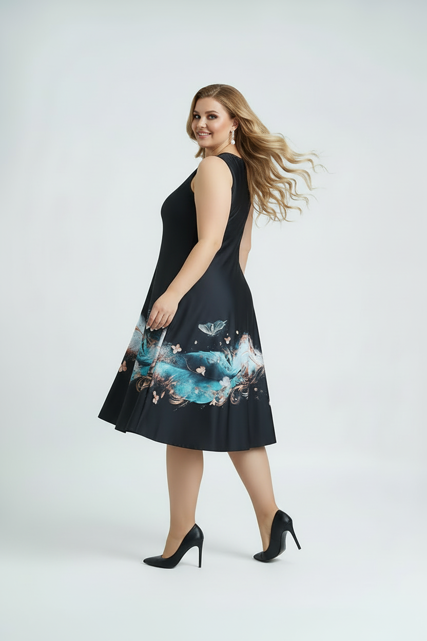 Манекенка обърната наляво в движение