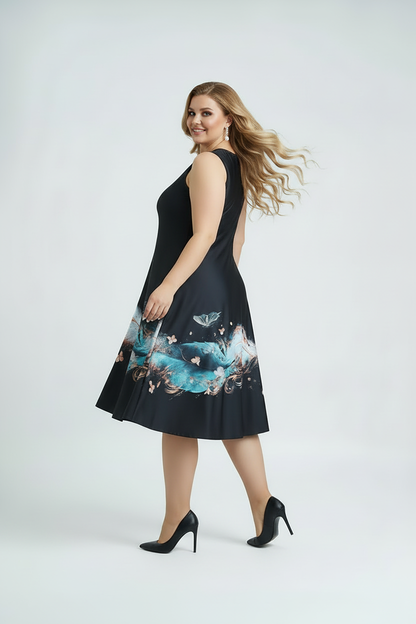 Манекенка обърната наляво в движение