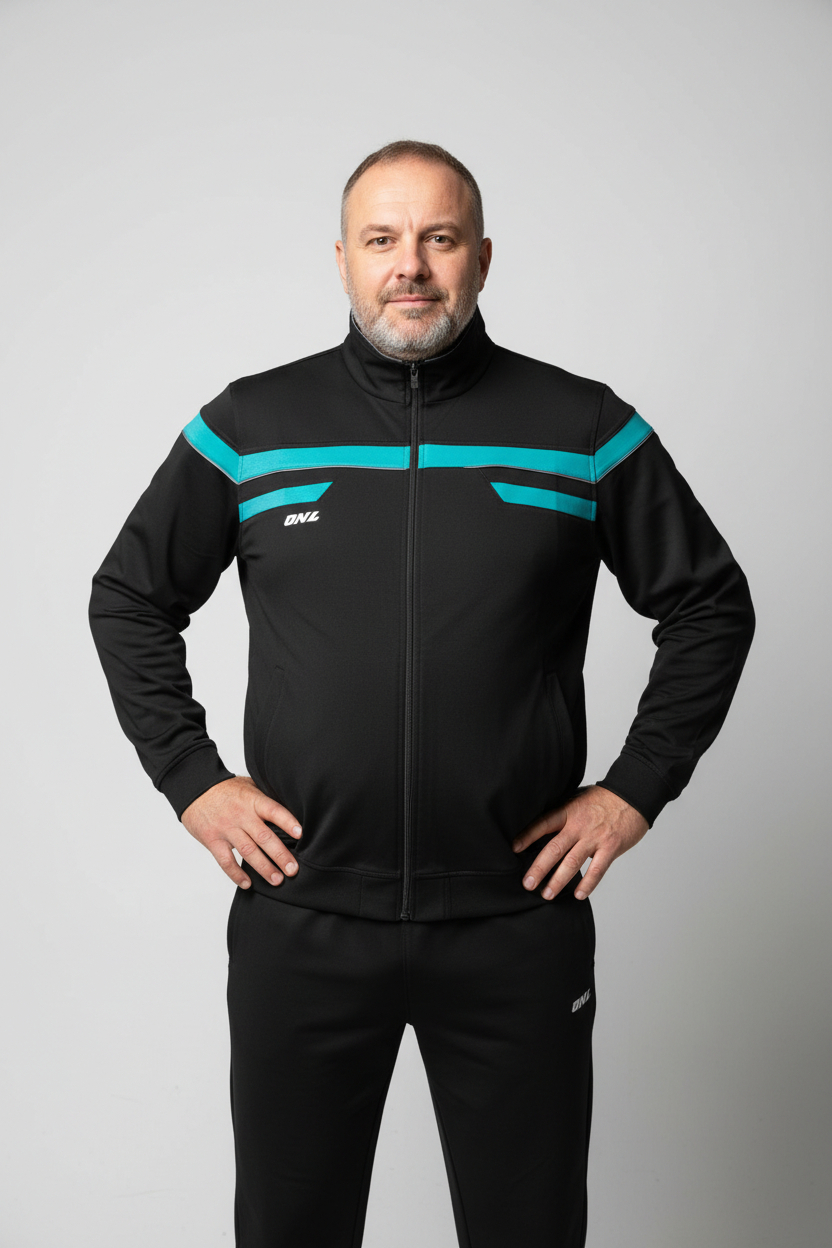 По-едър мъж с екип Валери