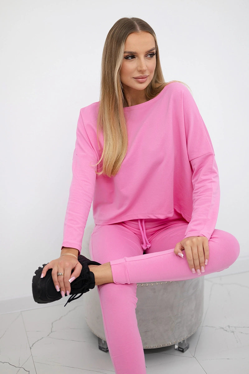 Комплект с овърсайз блуза 9091