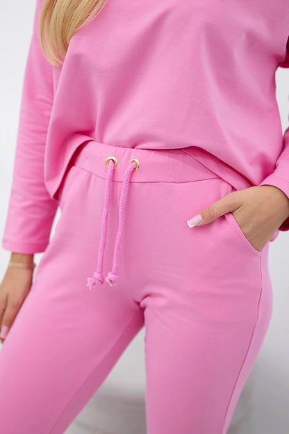 Комплект с овърсайз блуза 9091