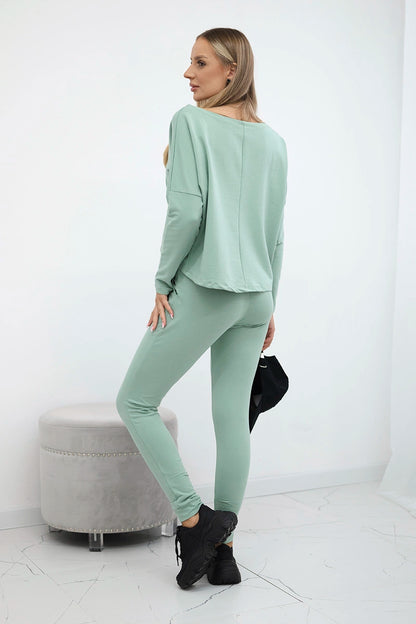 Комплект с овърсайз блуза 9091