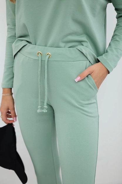 Комплект с овърсайз блуза 9091