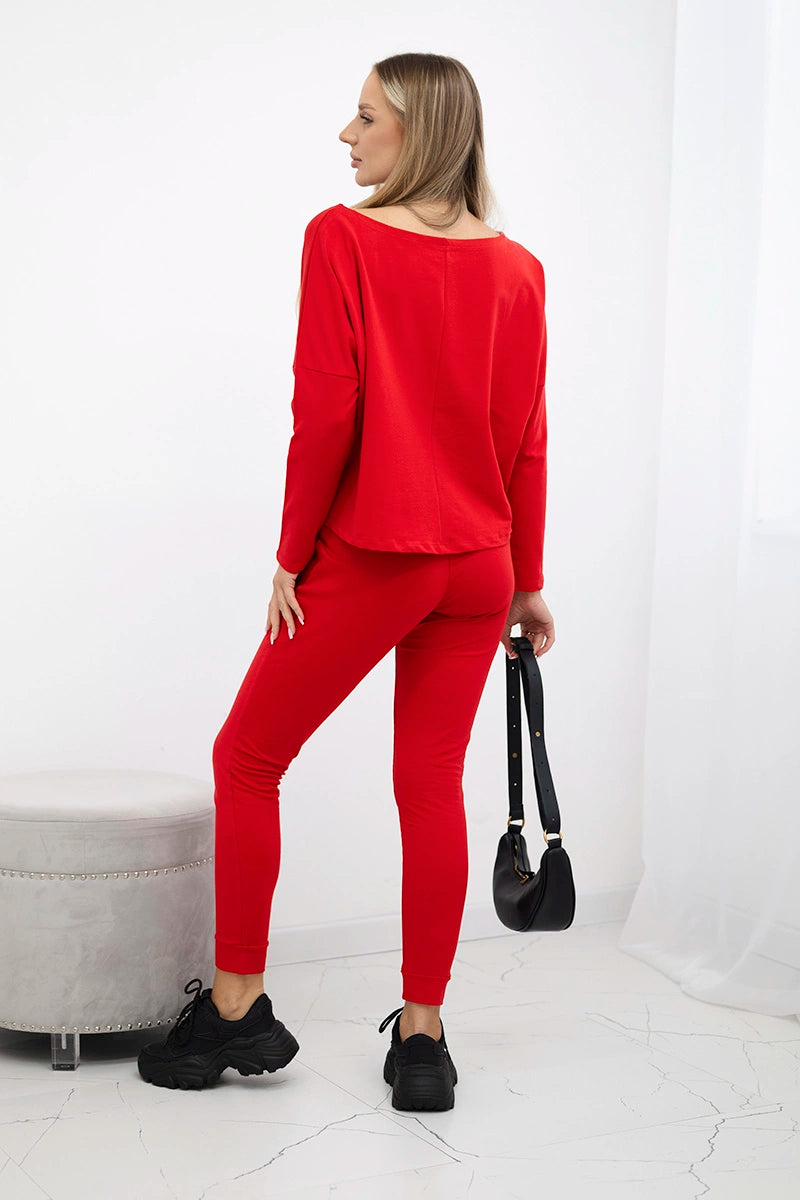 Комплект с овърсайз блуза 9091