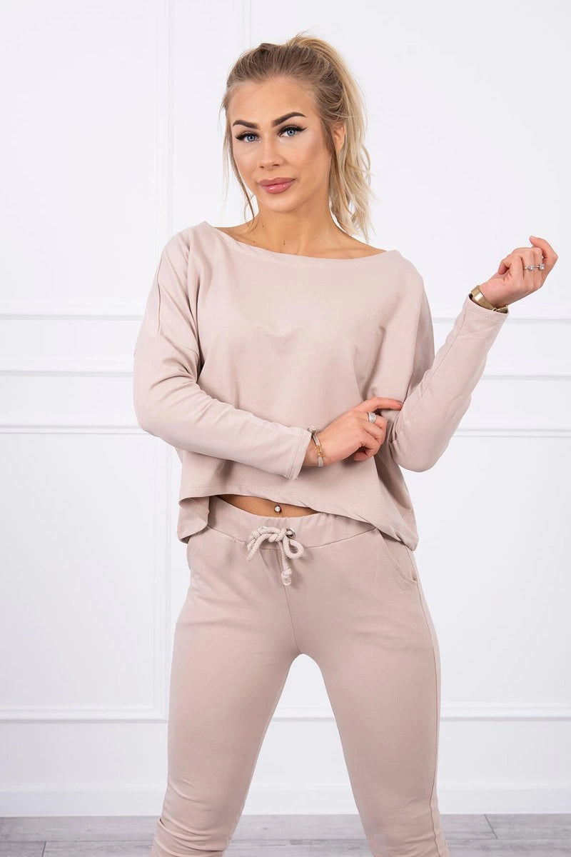 Комплект с овърсайз блуза 9091