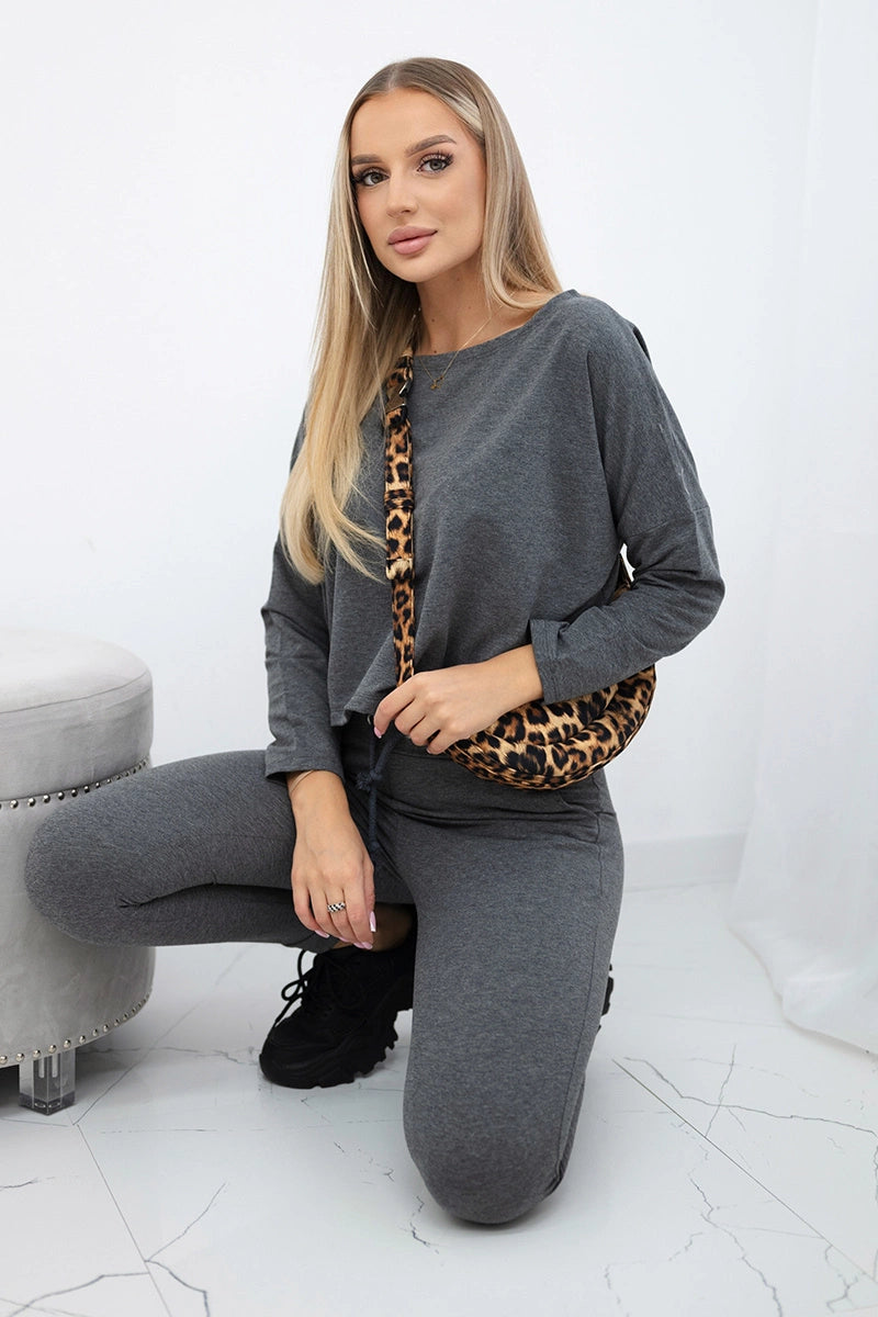 Комплект с овърсайз блуза 9091