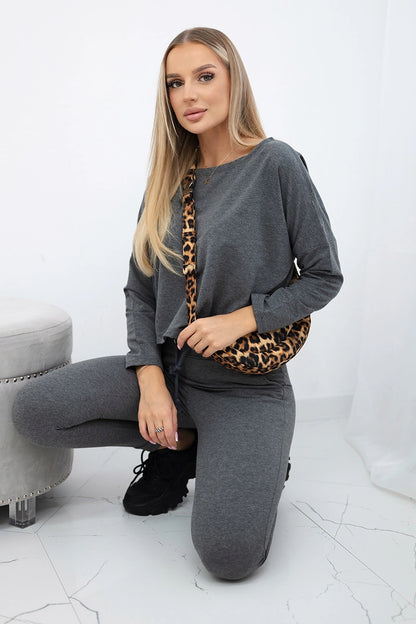 Комплект с овърсайз блуза 9091