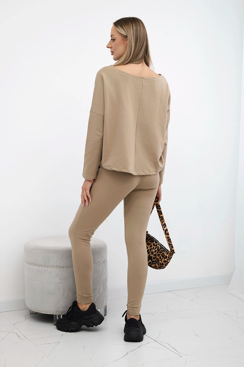 Комплект с овърсайз блуза 9091