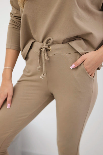 Комплект с овърсайз блуза 9091