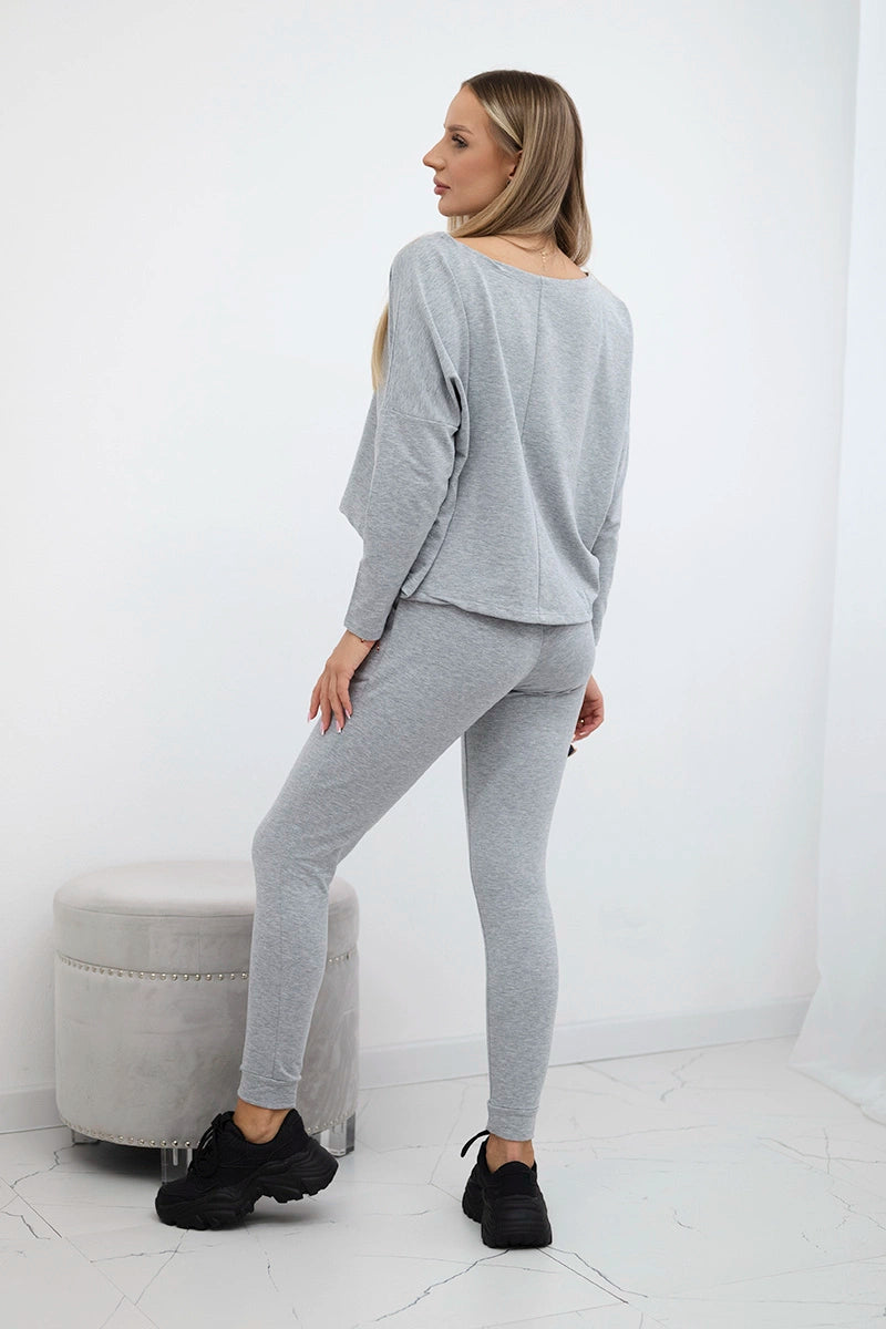 Комплект с овърсайз блуза 9091