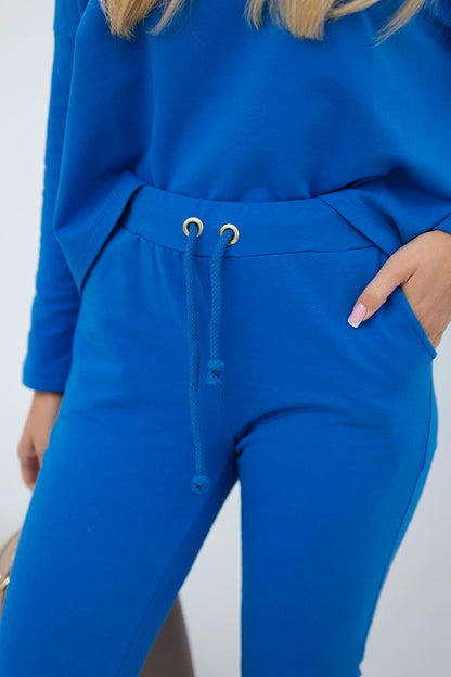 Комплект с овърсайз блуза 9091