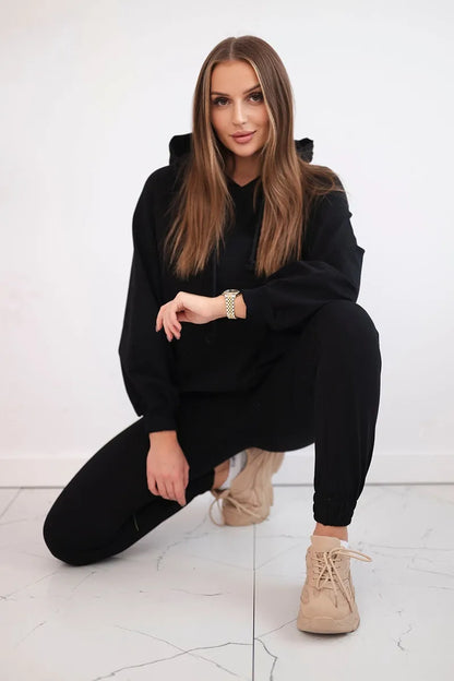 Комплект от суитчер с качулка и панталон 9337