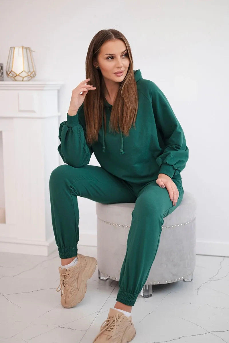 Комплект от суитчер с качулка и панталон 9337